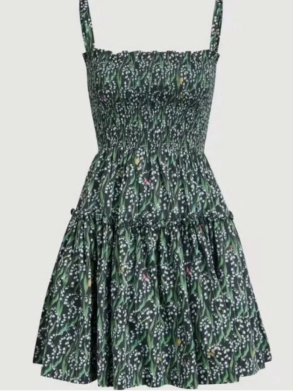 Hill House Home Mini Seraphina Nap Dress Lily of the Valley Black Multi Large